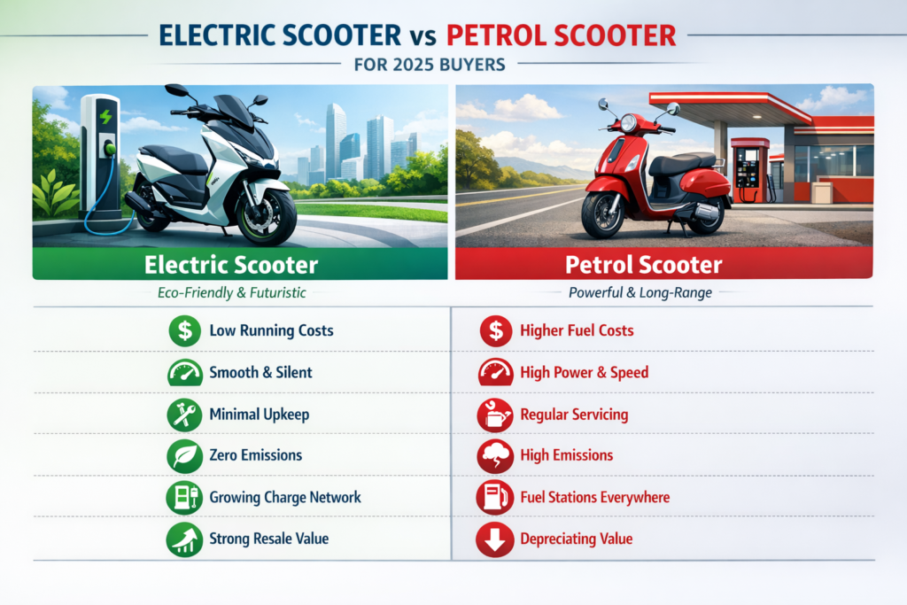 Electric Scooter vs Petrol Scooter